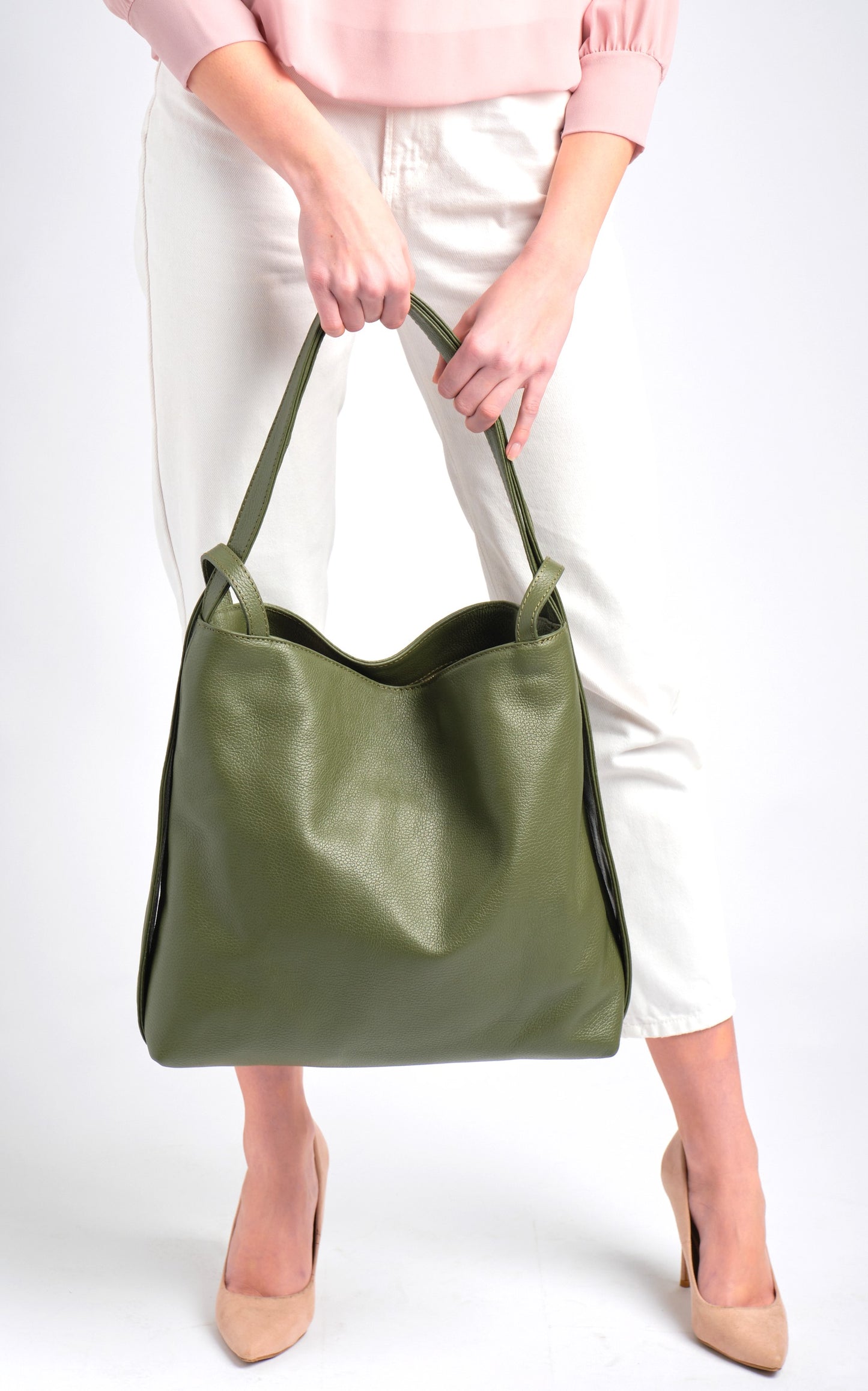 Bella 2-In-1 Backpack Tote Olive