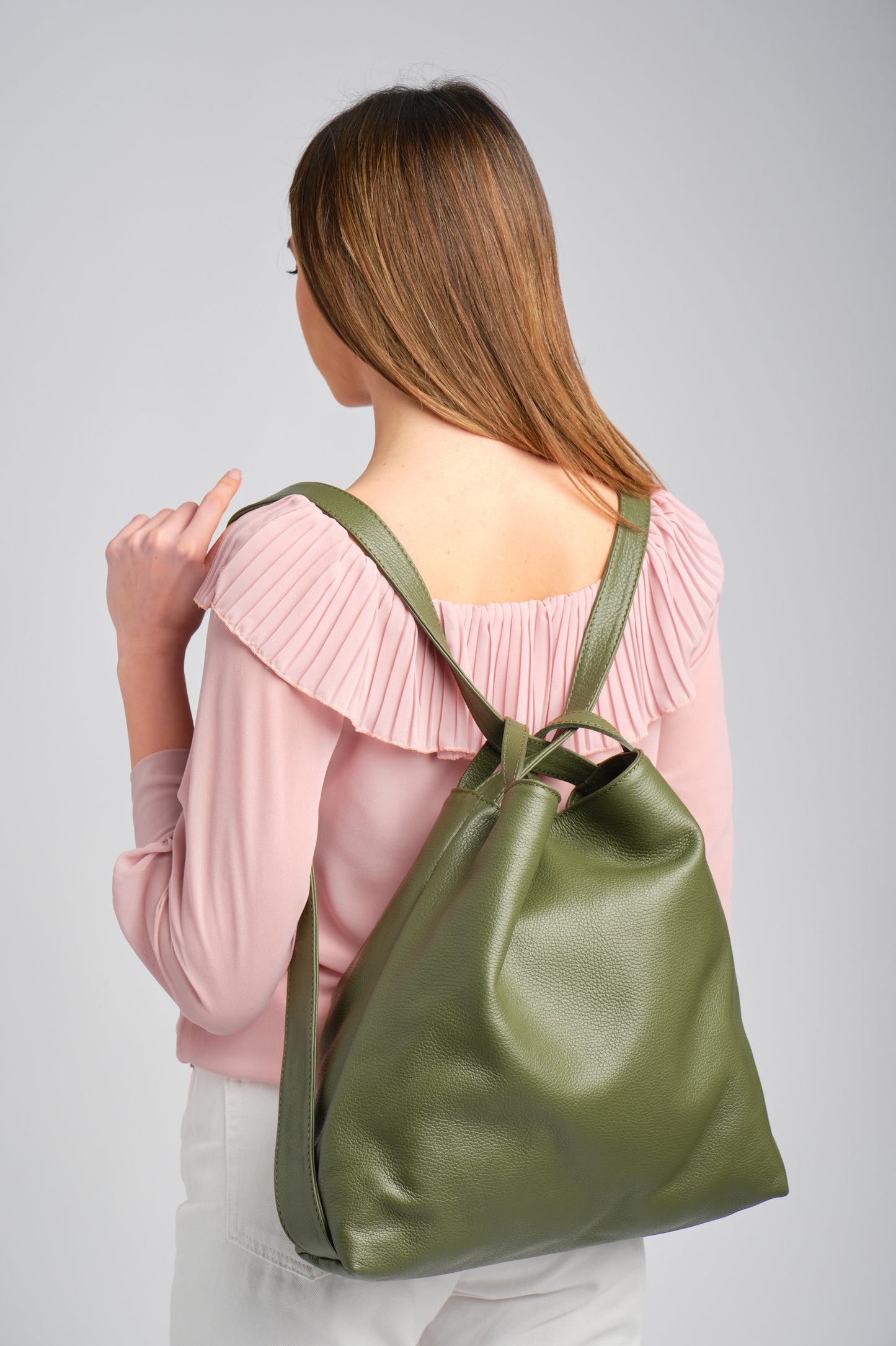 Bella 2-In-1 Backpack Tote Olive