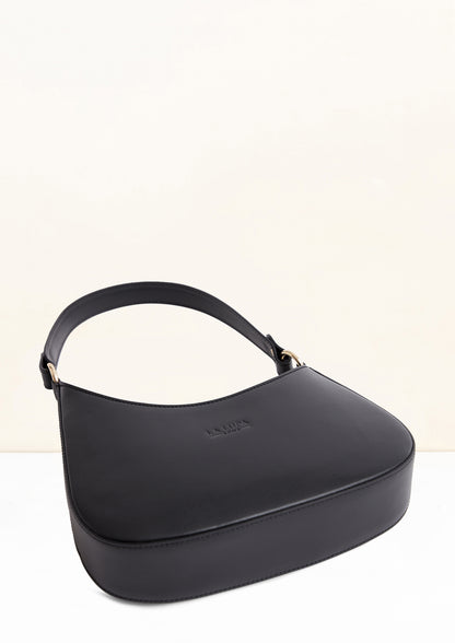 Sienna Black Italian Leather Handbag from LA LUPA 