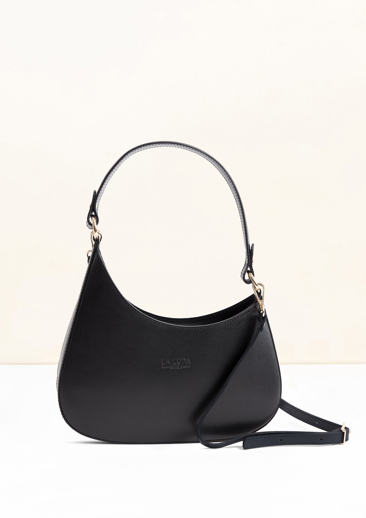 Sienna Black Italian Leather Handbag from LA LUPA 