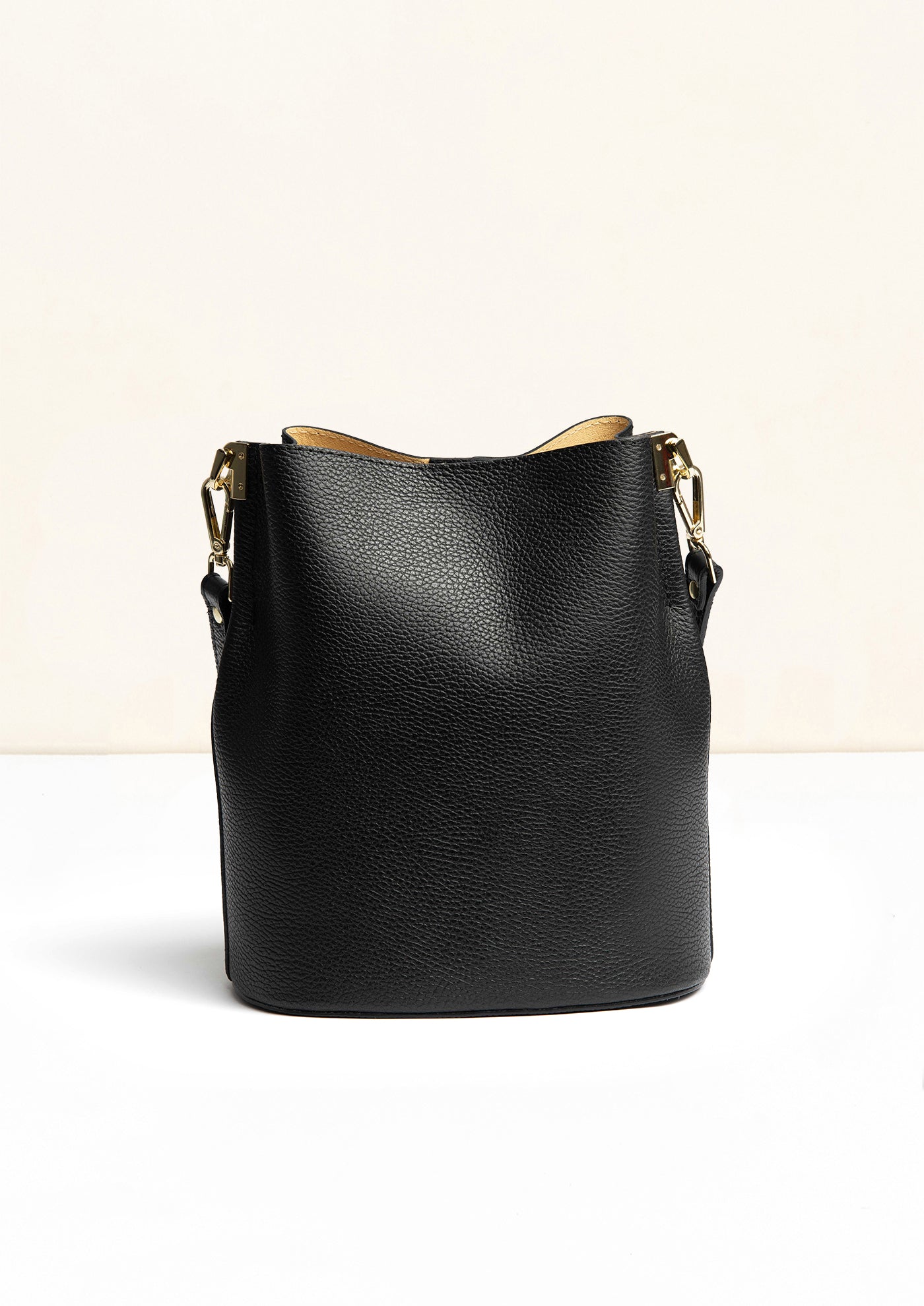 Livia Black Crossbody Italian Leather handbag from LA LUPA 