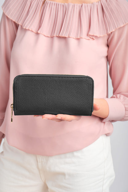 Lara Black Wallet Italian Leather from LA LUPA 