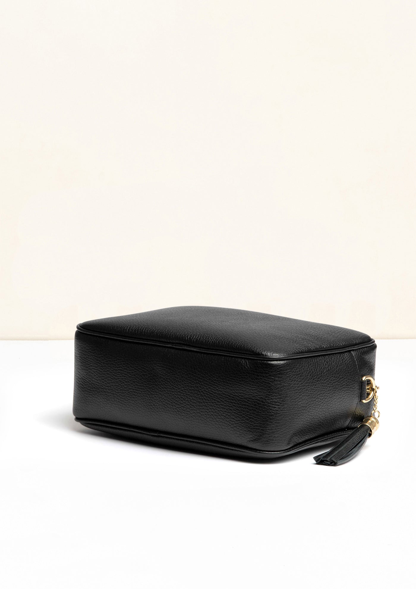 Allegra Black Crossbody Italian Leather Handbag by LA LUPA