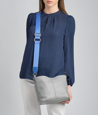 Stella Silver and Blue Detachable handbag strap from LA LUPA