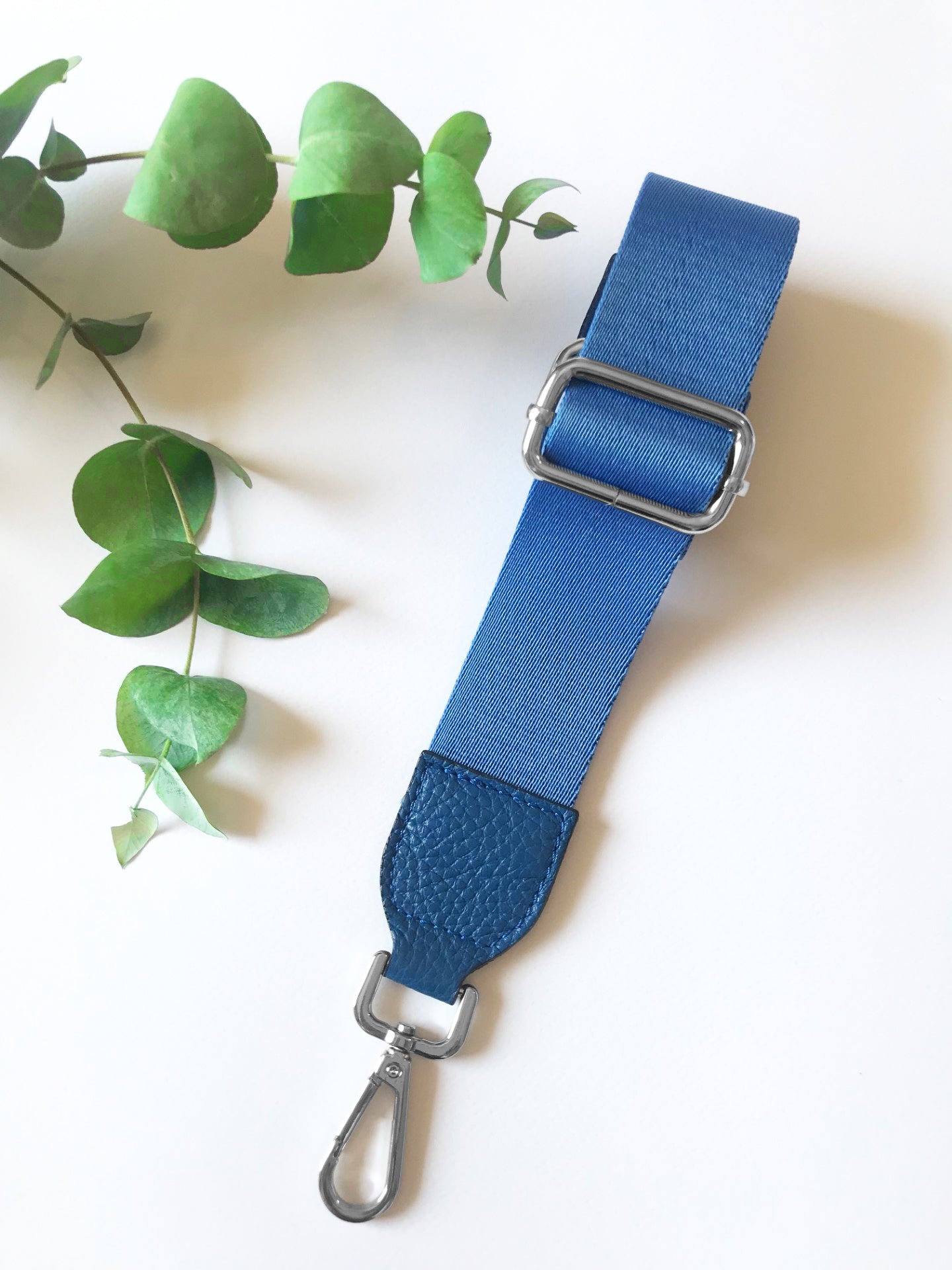 Stella Silver and Blue Detachable handbag strap from LA LUPA