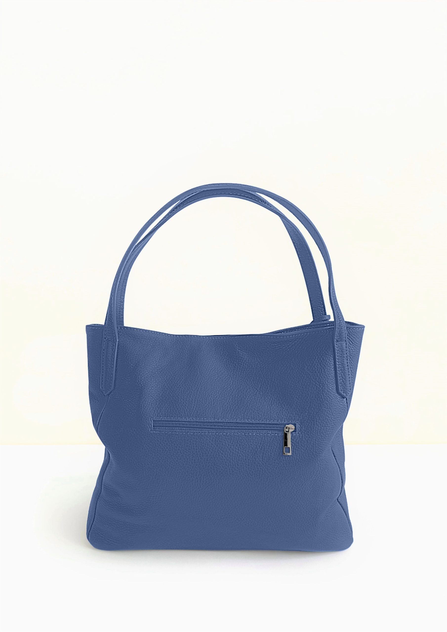 Lucia Blue Tote Italian Leather Handbag from LA LUPA