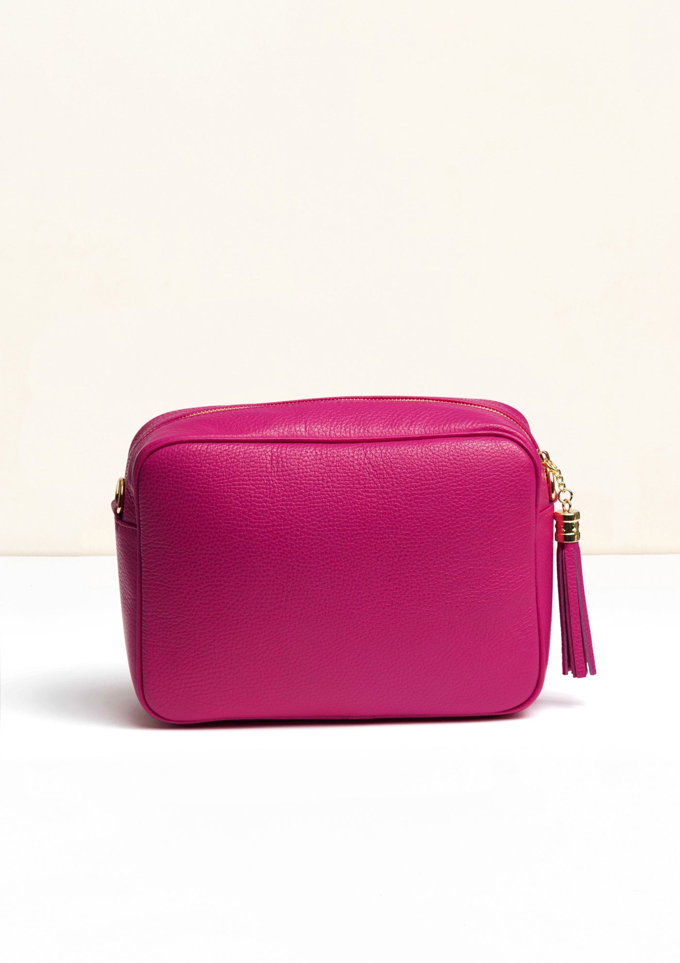 Allegra Fuschia Pink Crossbody Italian Leather Handbag by LA LUPA