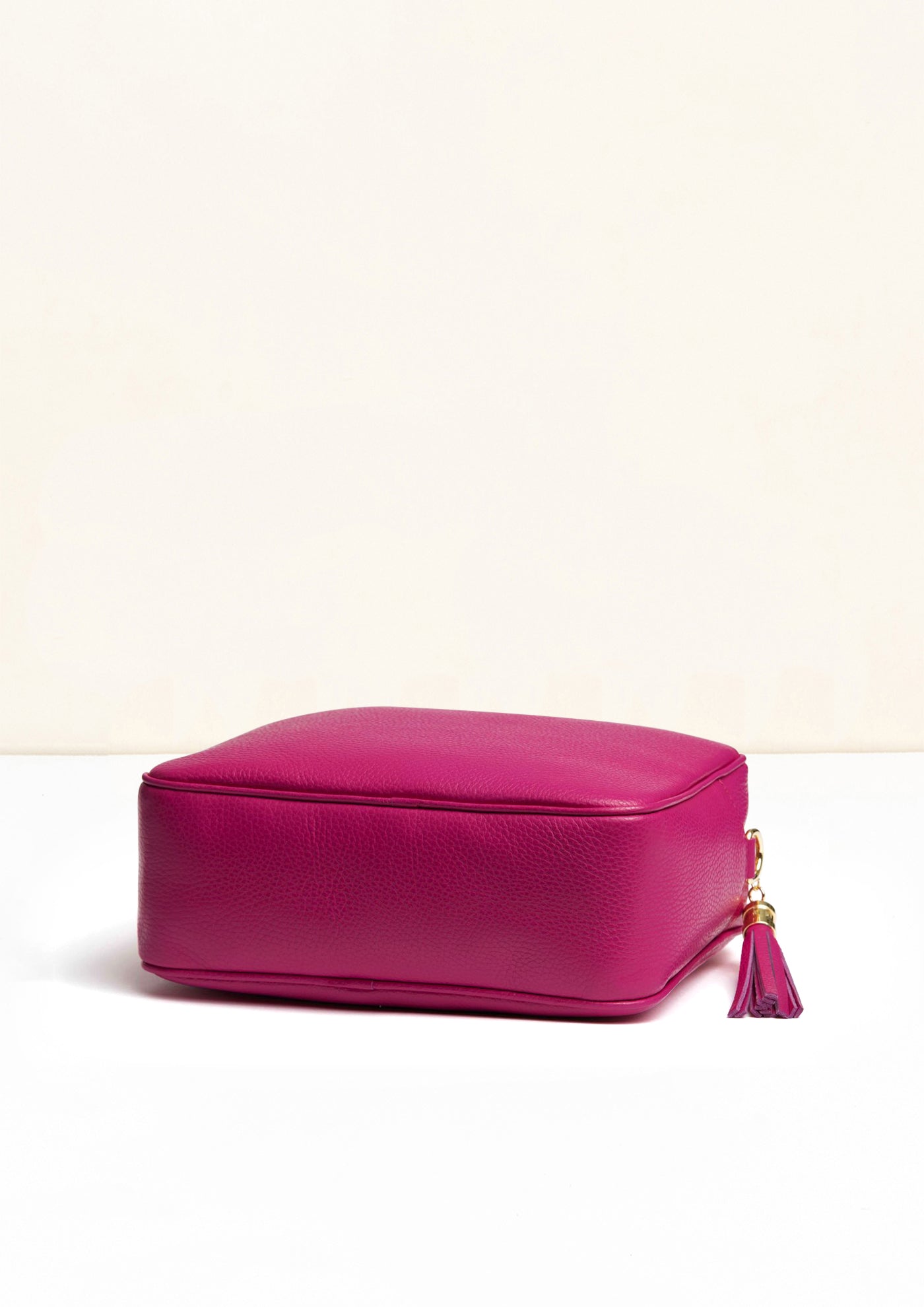 Allegra Fuschia Pink Crossbody Italian Leather Handbag by LA LUPA