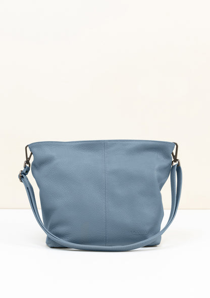 Lola Dusky Blue Crossbody Italian Leather handbag from LA LUPA