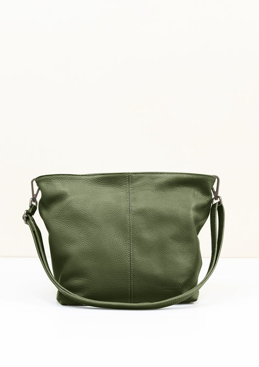 Lola Olive Green Crossbody Italian Leather handbag from LA LUPA 