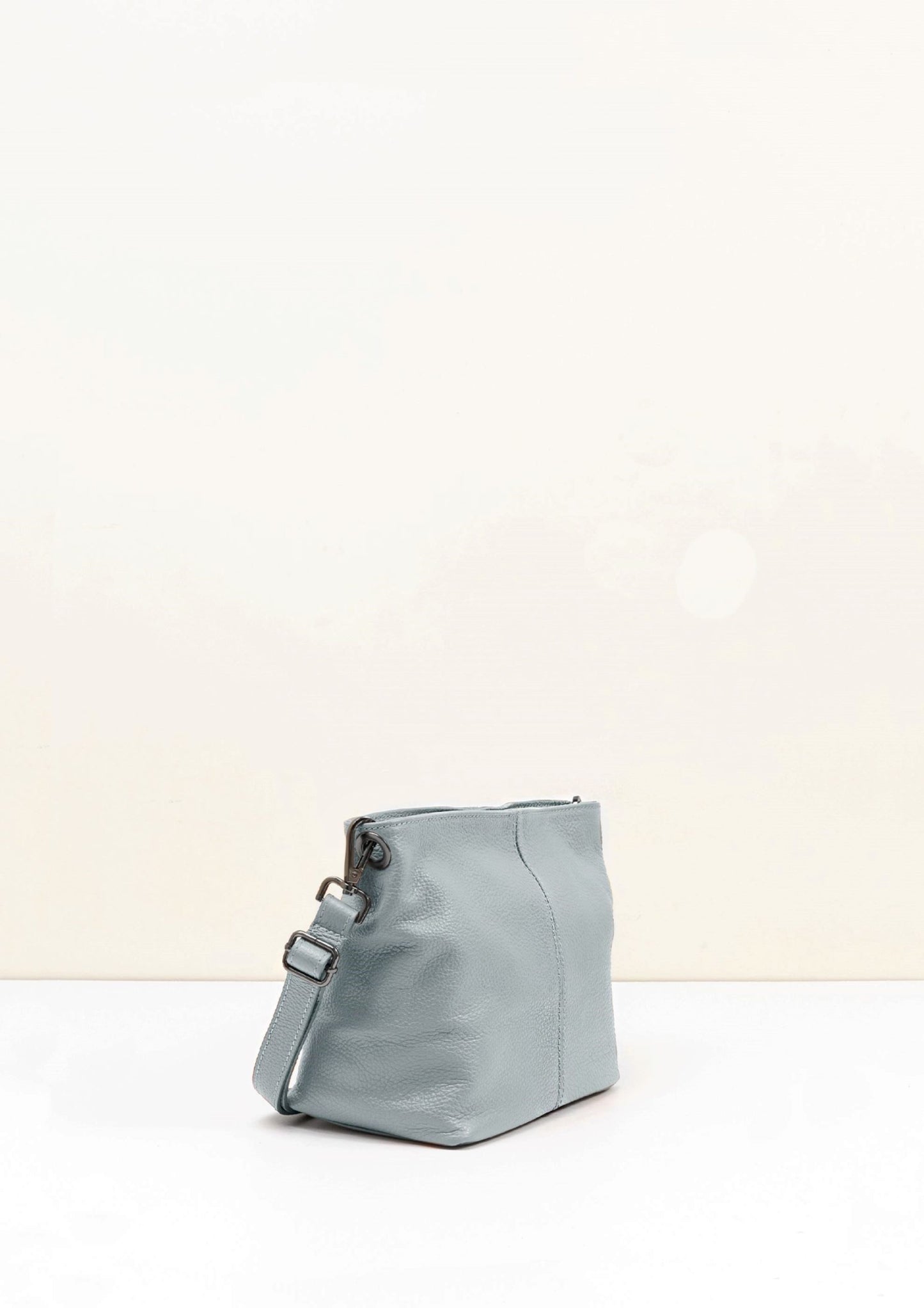 Lola Petite Grey Crossbody Italian Leather Handbag from LA LUPA 