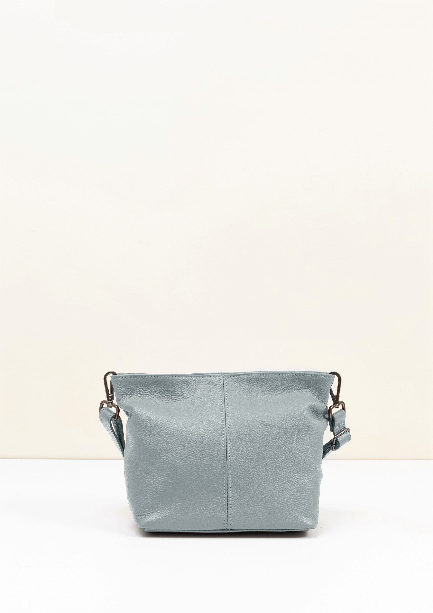 Lola Petite Grey Crossbody Italian Leather Handbag from LA LUPA 