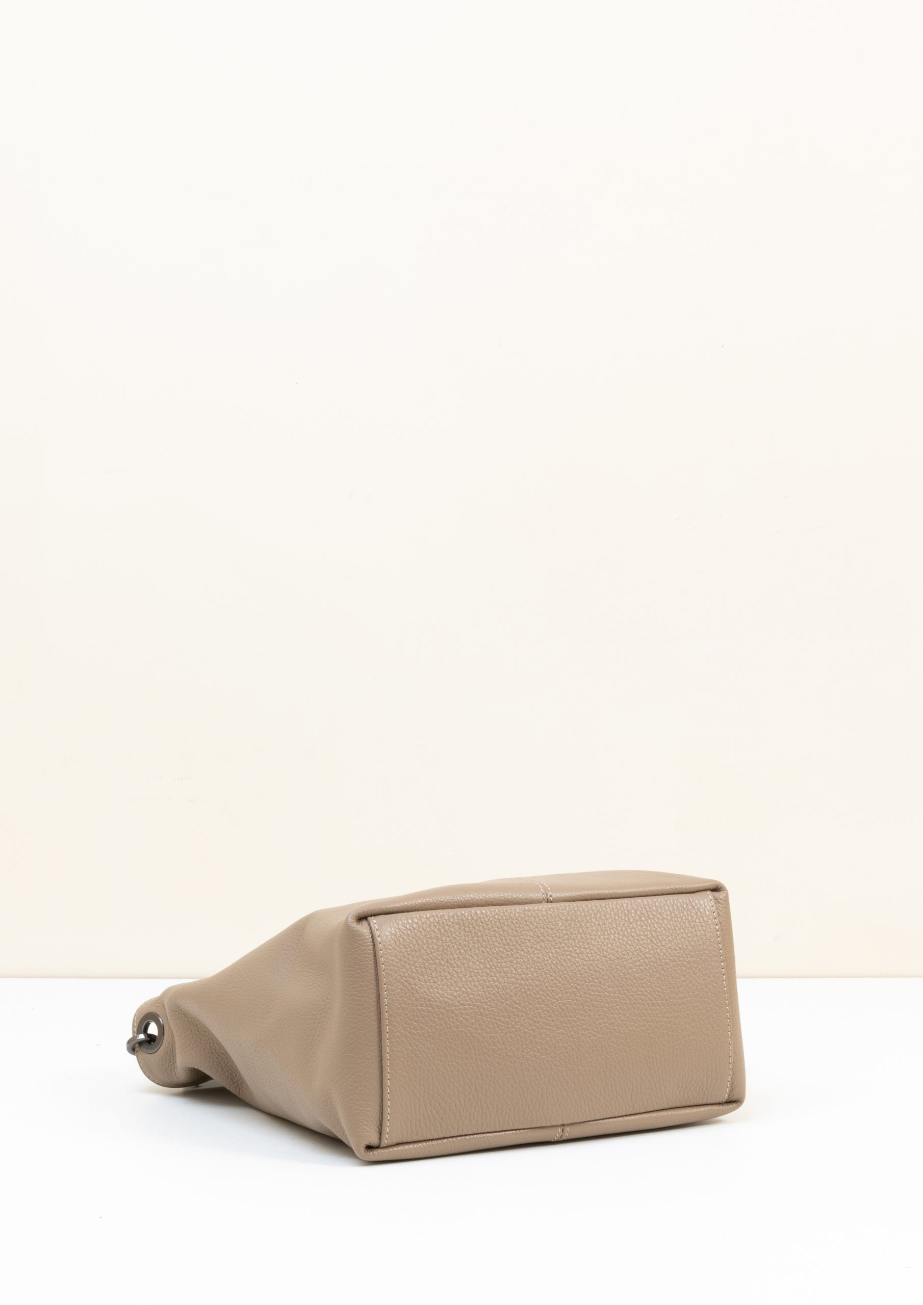 Lola Taupe Crossbody Italian Leather Handbag from LA LUPA