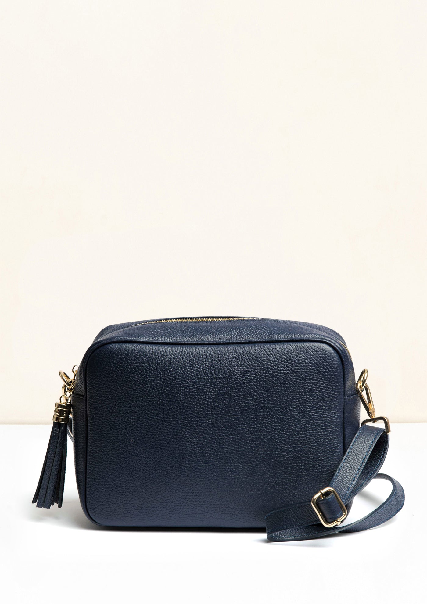 Allegra Navy Crossbody Italian Leather Handbag by LA LUPA