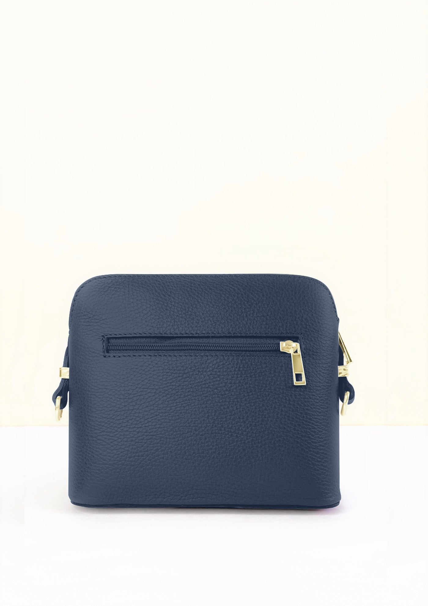 Claudia Navy Crossbody Italian leather handbag by LA LUPA 