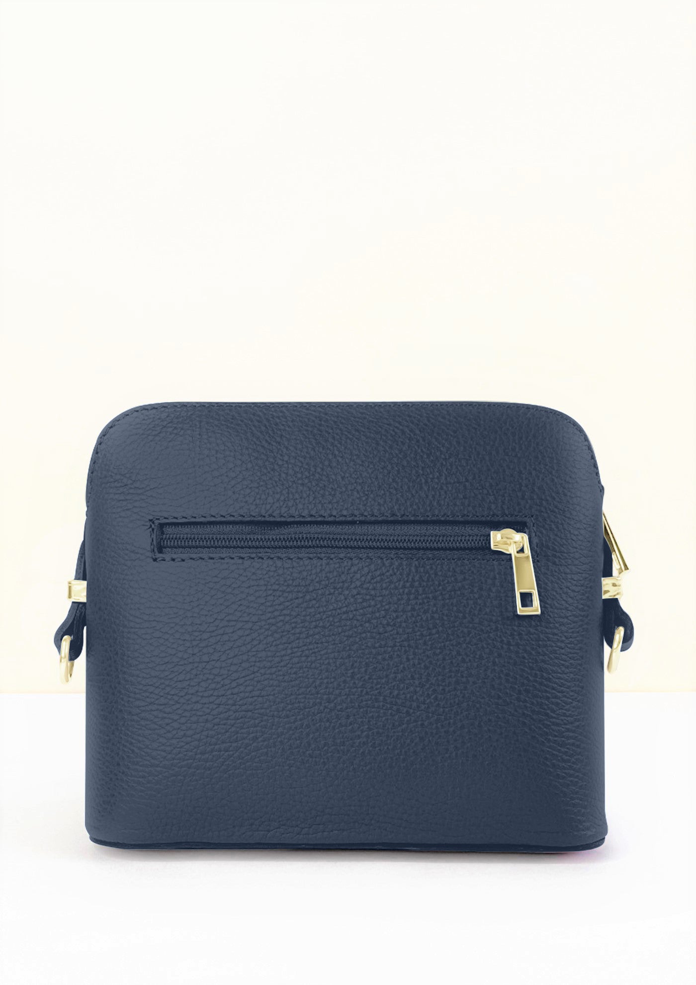 Claudia Navy Crossbody Italian leather handbag by LA LUPA 