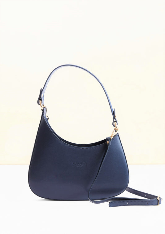 Sienna Navy Italian Leather Handbag from LA LUPA 