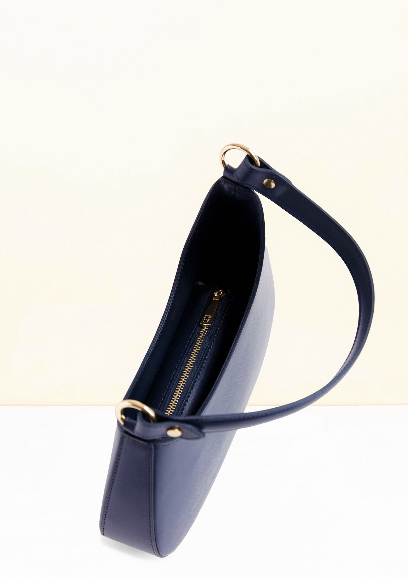 Sienna Navy Italian Leather Handbag from LA LUPA 