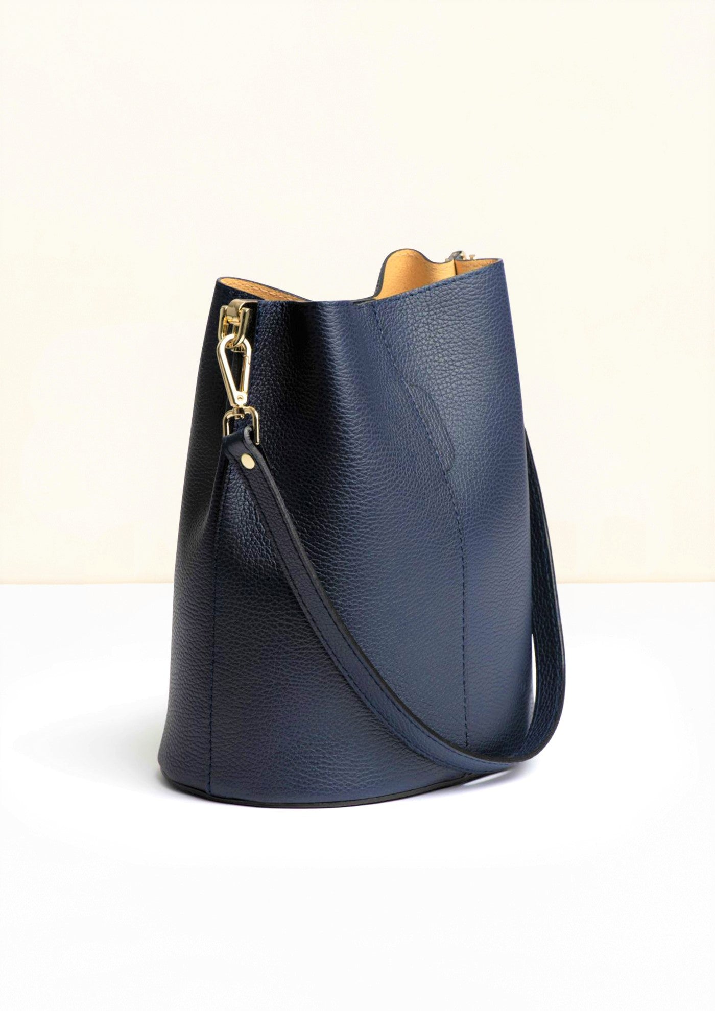 Livia Navy Crossbody Italian Leather handbag from LA LUPA 