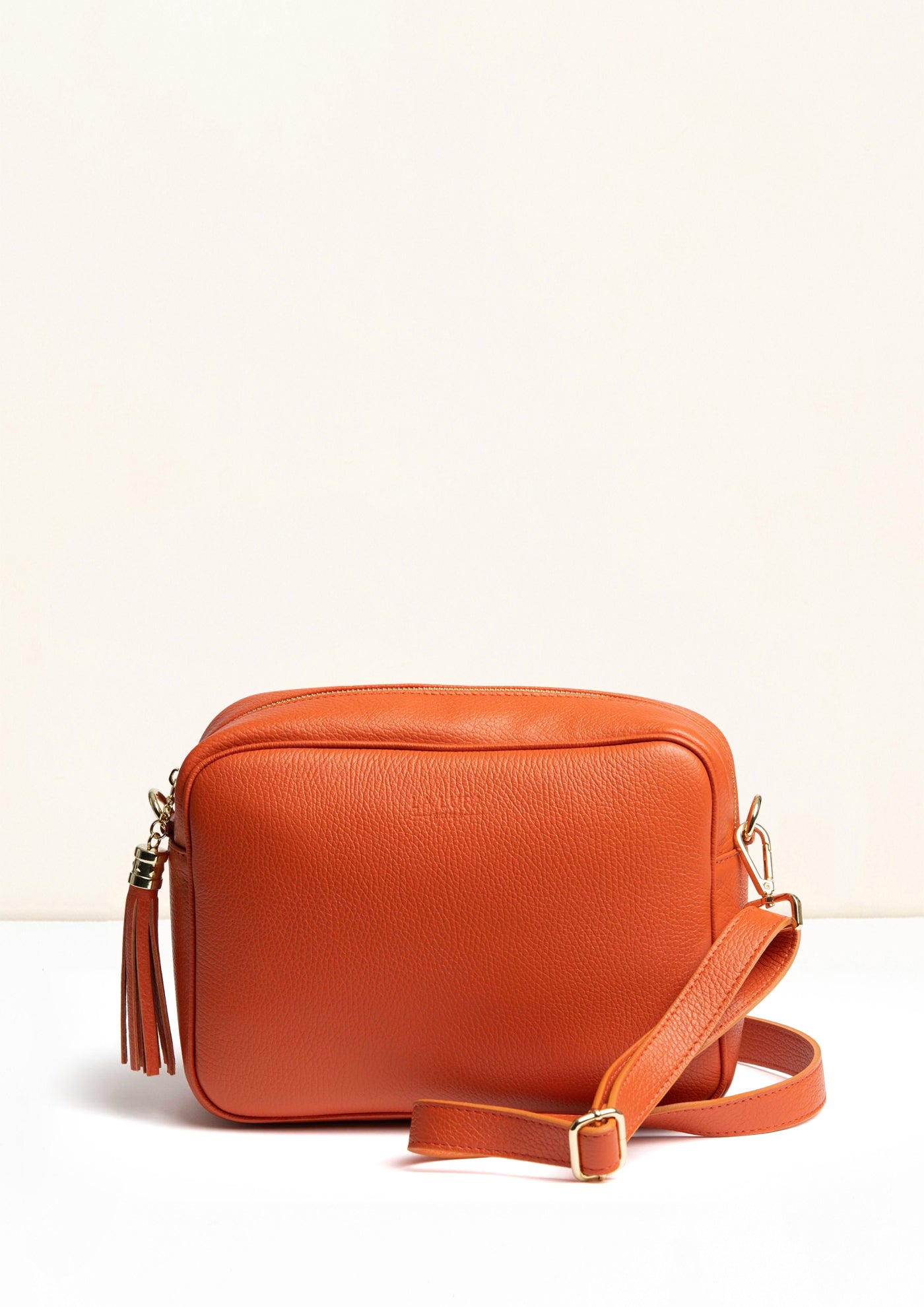 Allegra Orange Crossbody Italian Leather Handbag by LA LUPA