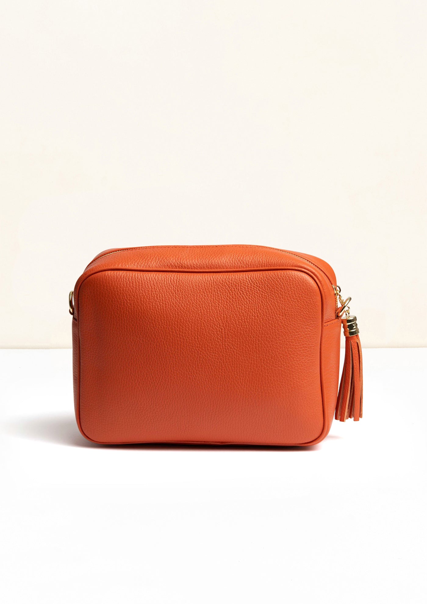 Allegra Orange Crossbody Italian Leather Handbag by LA LUPA