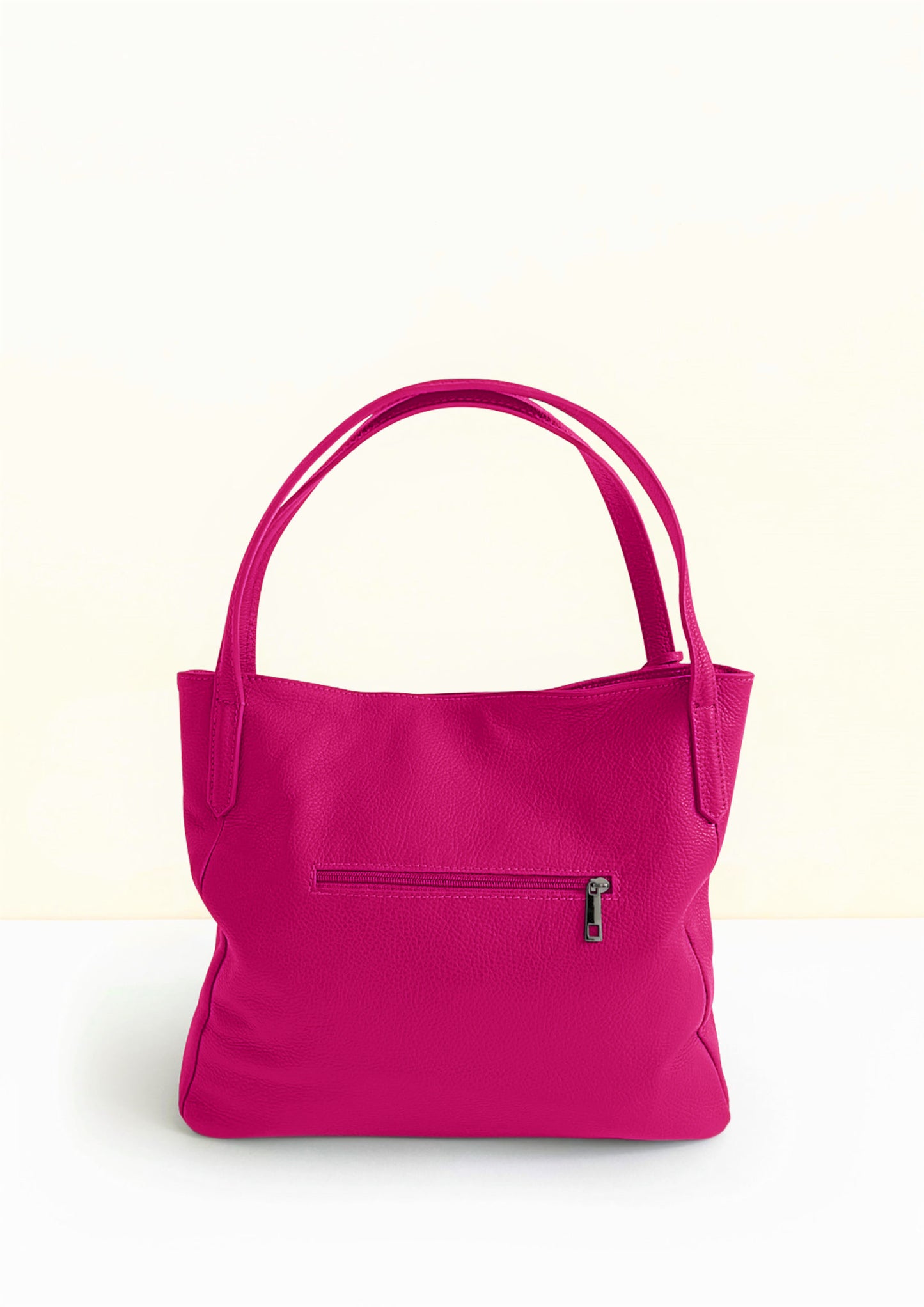 Lucia Pink Tote Italian Leather Handbag from LA LUPA