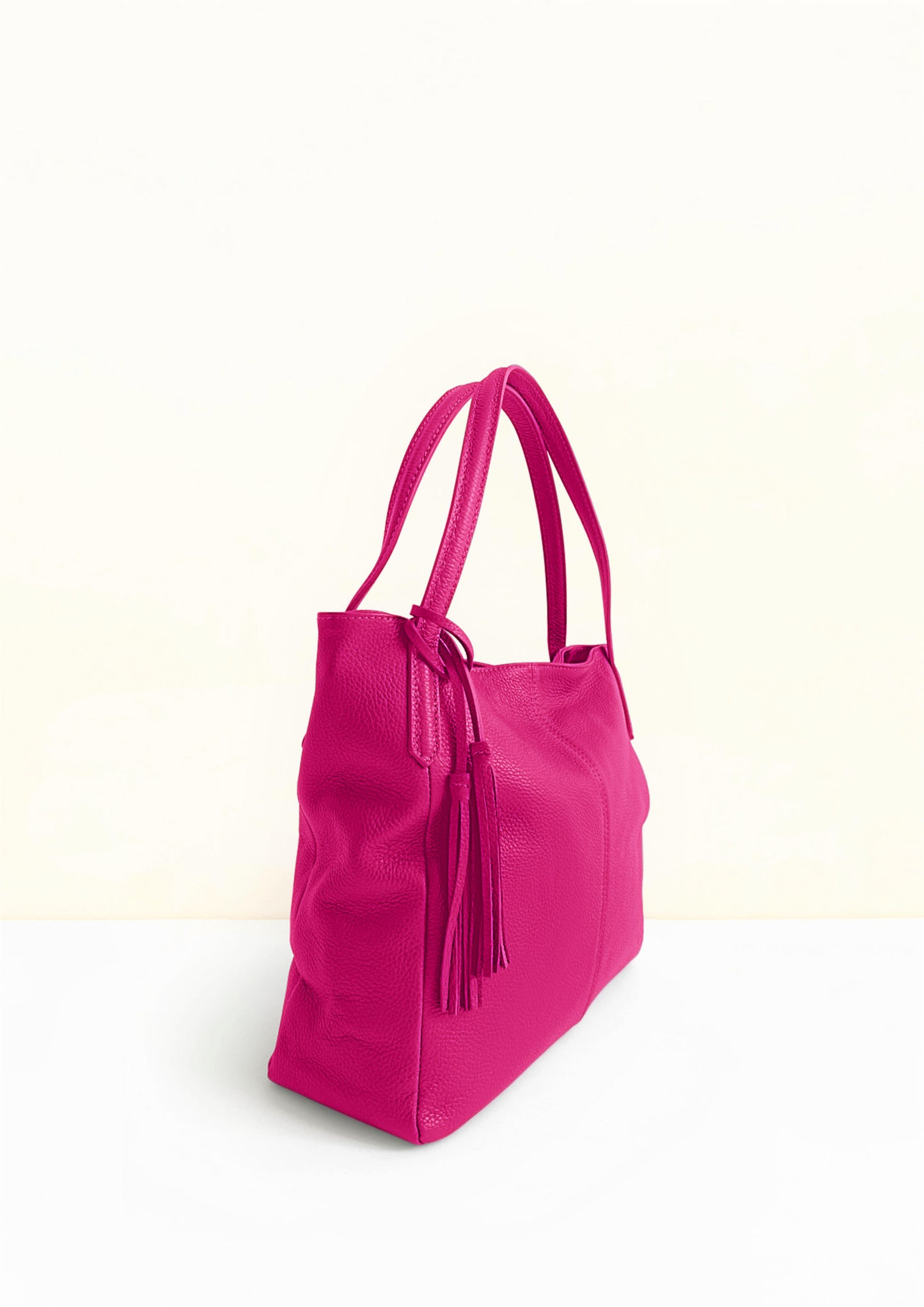 Lucia Pink Tote Italian Leather Handbag from LA LUPA