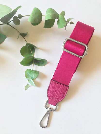 Stella Silver and Pink Detachable handbag strap from LA LUPA