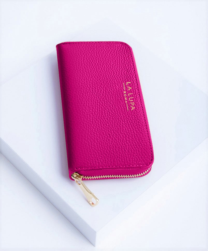 Lara Pink Wallet Italian Leather from LA LUPA 