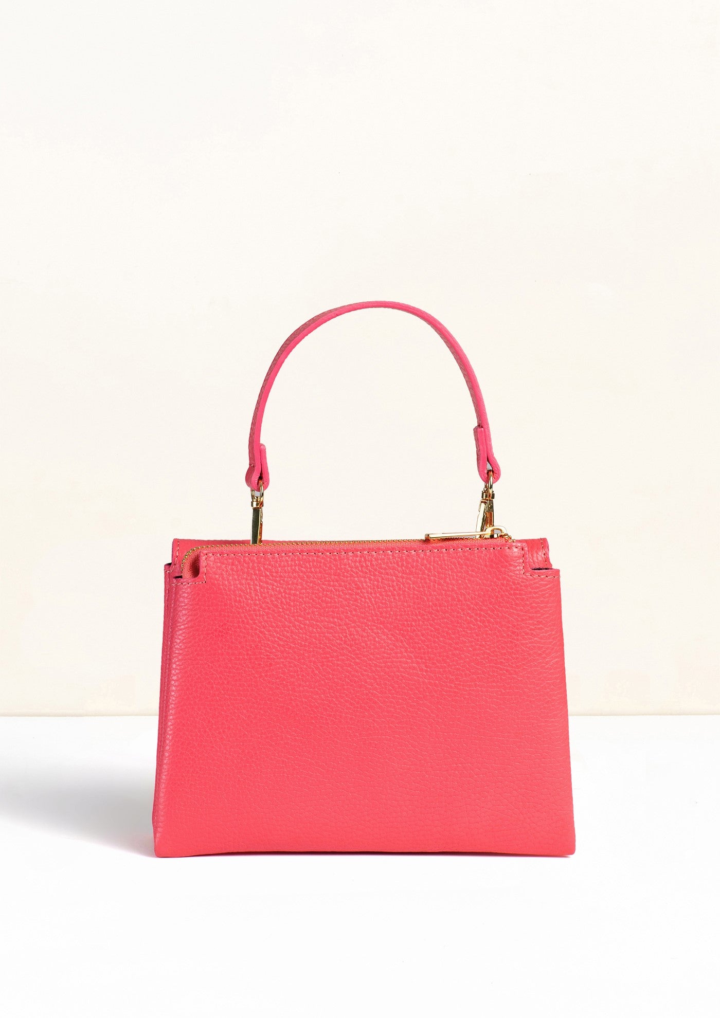 Sabrina Salmon Pink Crossbody Italian Leather Handbag from LA LUPA 