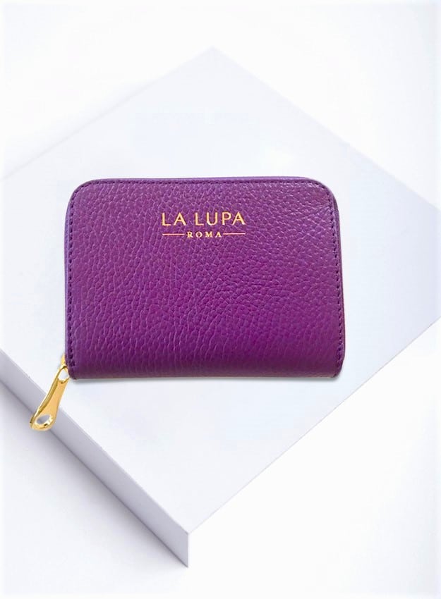 Rosa Purse Purple talian Leather Wallet from LA LUPA 