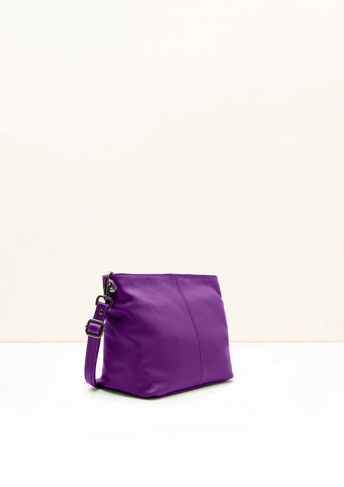 Lola Petite Purple Crossbody Italian Leather Handbag from LA LUPA 