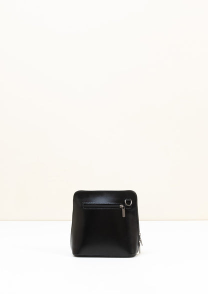 Rachele Mini Crossbody Black Italian Leather Handbag from LA LUPA 