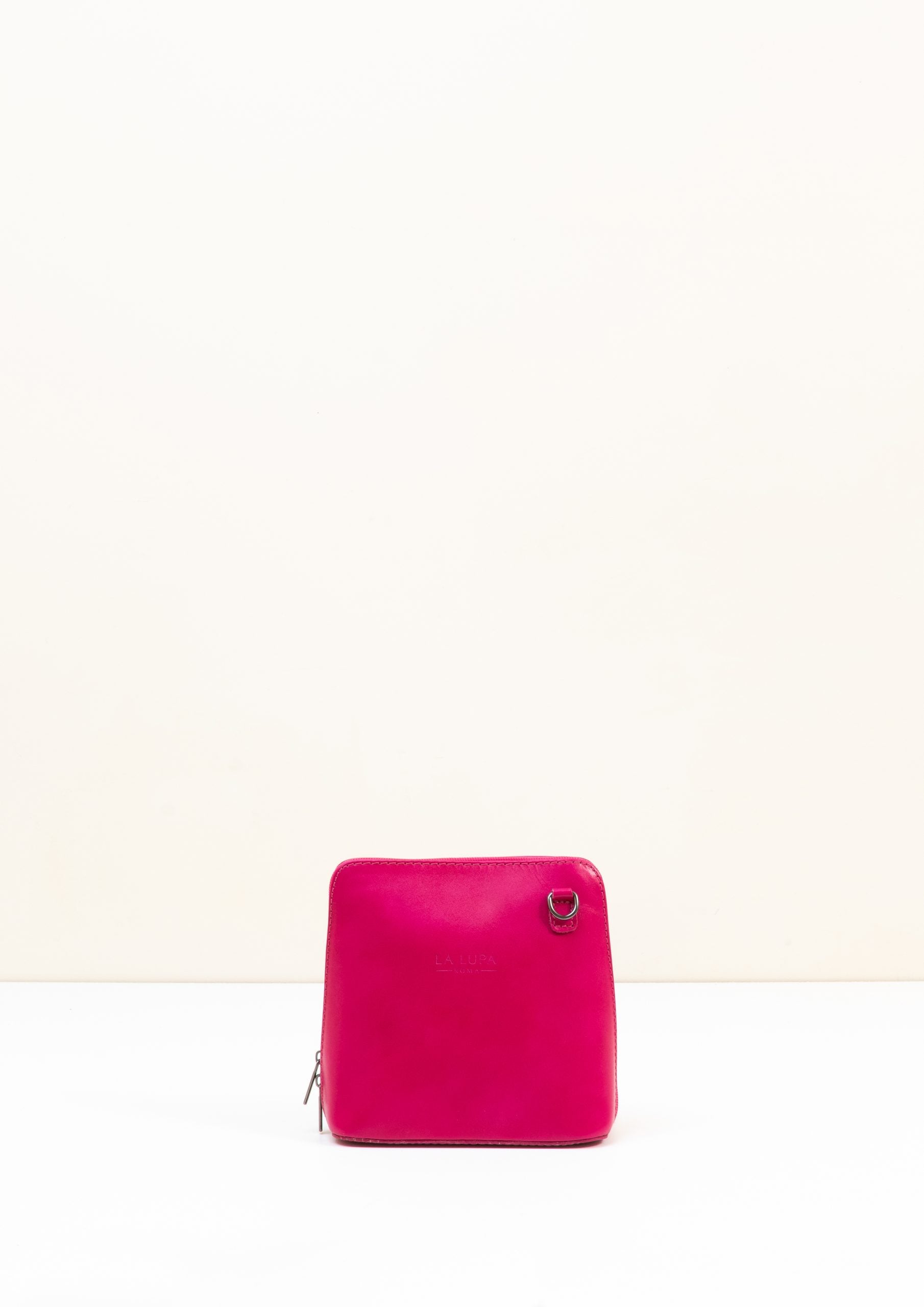 Rachele Mini Crossbody Fuschia Italian Leather Handbag from LA LUPA 