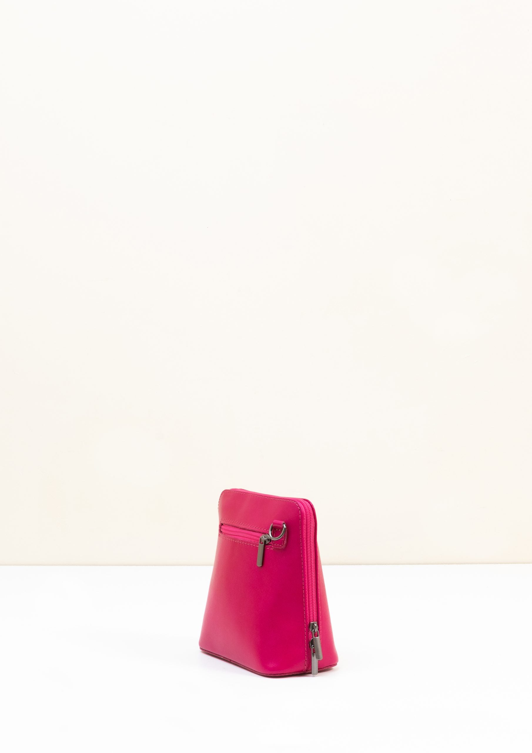 Rachele Mini Crossbody Fuschia Italian Leather Handbag from LA LUPA 