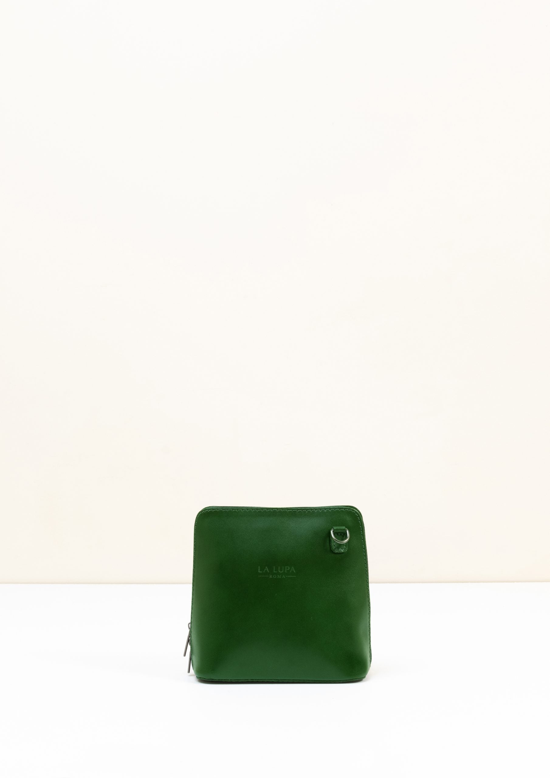 Rachele Mini Crossbody Green Italian Leather Handbag from LA LUPA 