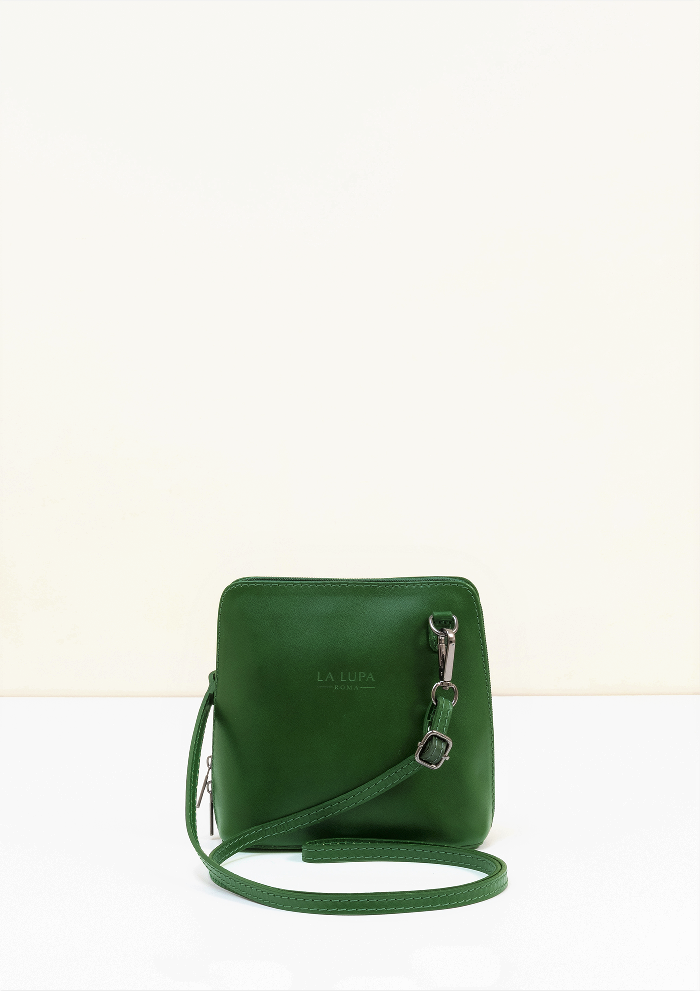 Rachele Mini Crossbody Green Italian Leather Handbag from LA LUPA 