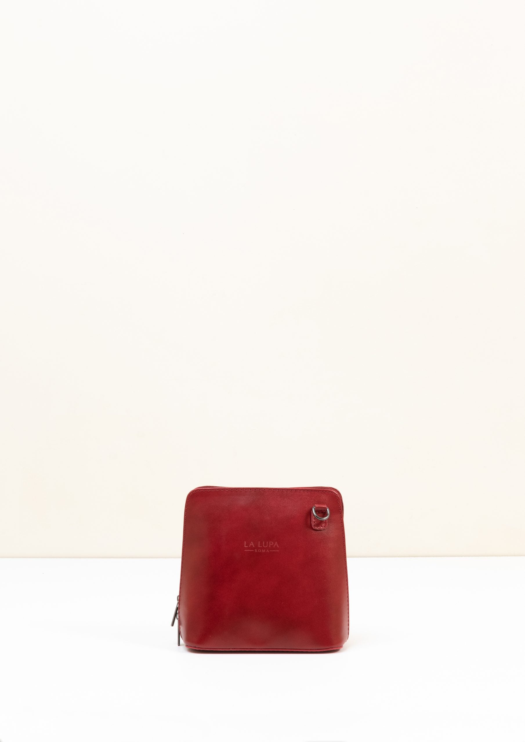 Rachele Mini Crossbody Red Italian Leather Handbag from LA LUPA 