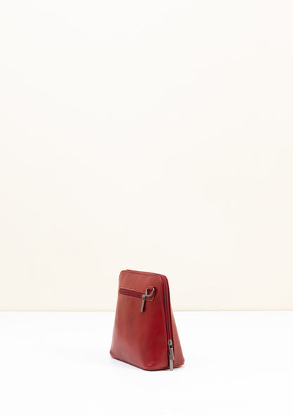 Rachele Mini Crossbody Red Italian Leather Handbag from LA LUPA 