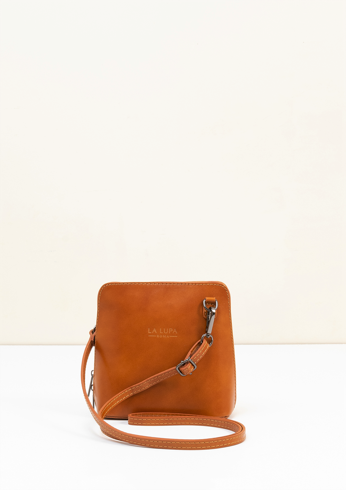 Rachele Mini Crossbody Tan Italian Leather Handbag from LA LUPA 