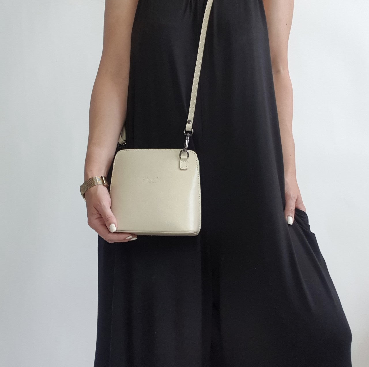 Rachele Mini Crossbody Cream