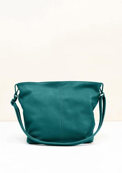 Lola Teal Crossbody Italian Leather Handbag from LA LUPA 