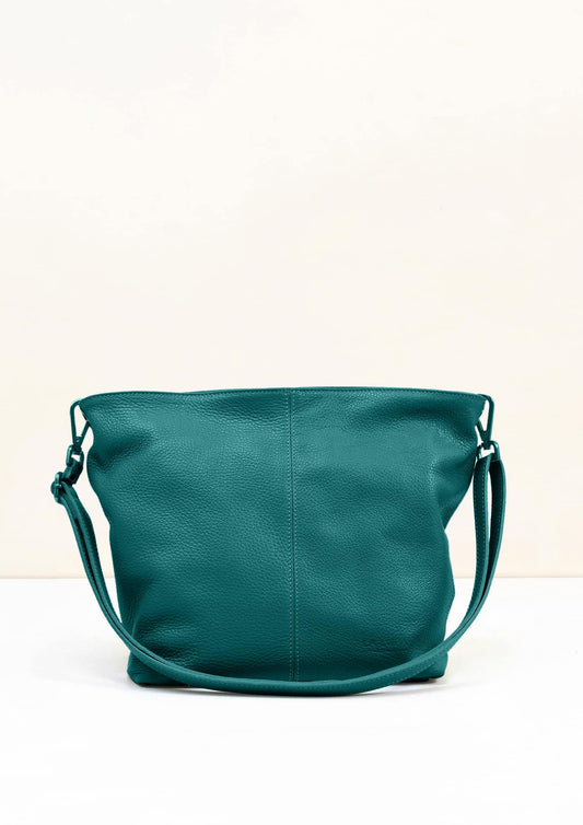 Lola Teal Crossbody Italian Leather Handbag from LA LUPA 