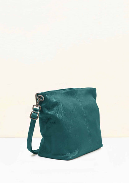 Lola Teal Crossbody Italian Leather Handbag from LA LUPA 