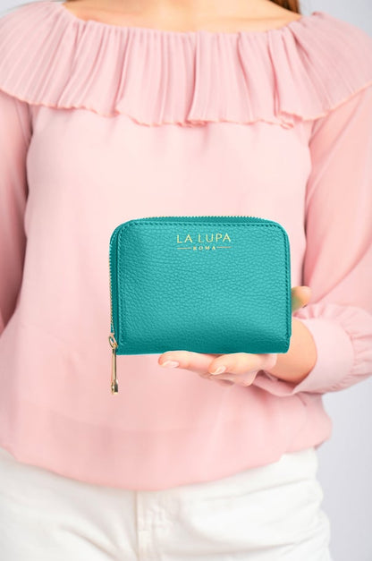 Rosa Purse Turquoise talian Leather Wallet from LA LUPA 