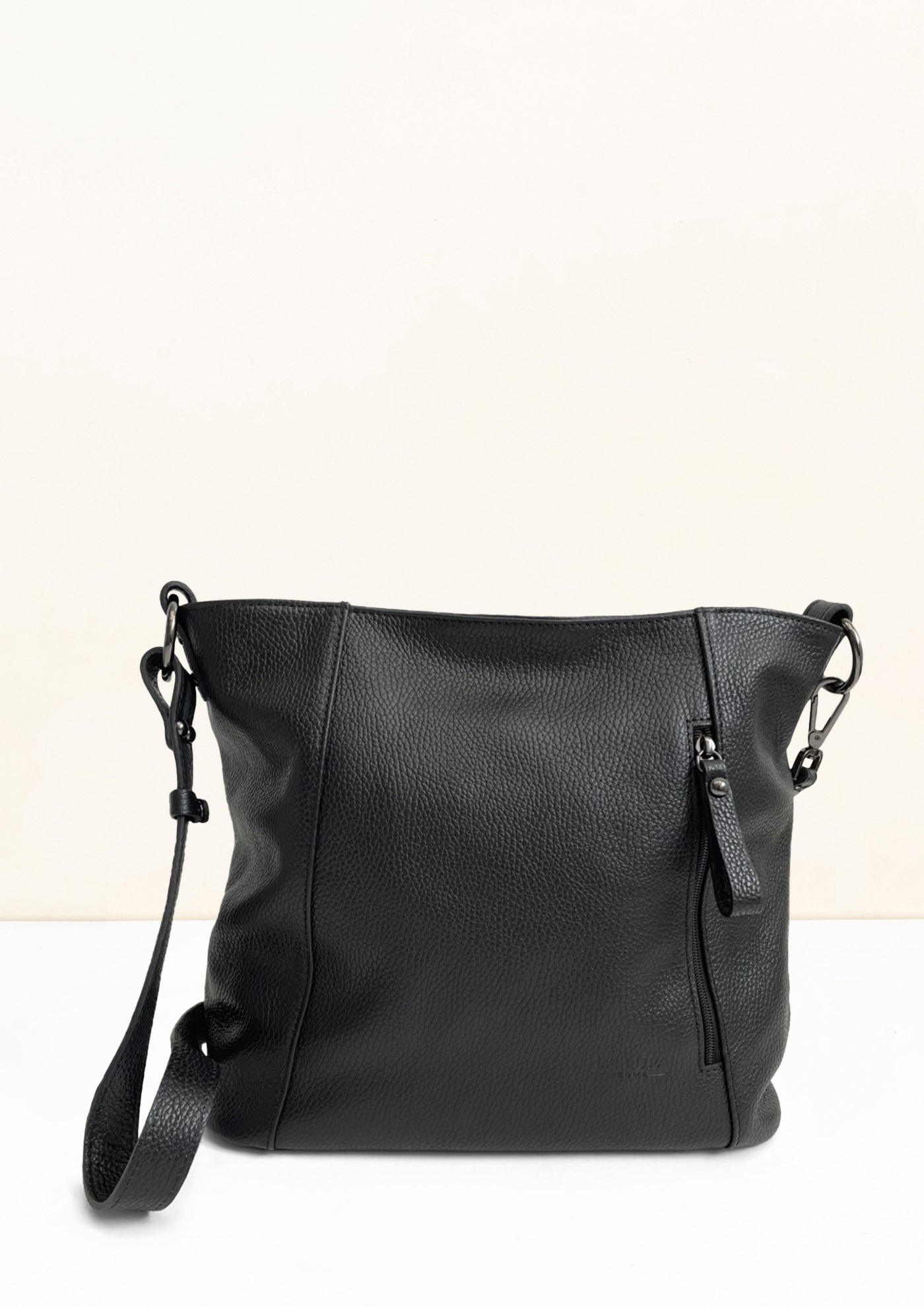 Valentina Crossbody Black Italian Leather Handbag from LA LUPA