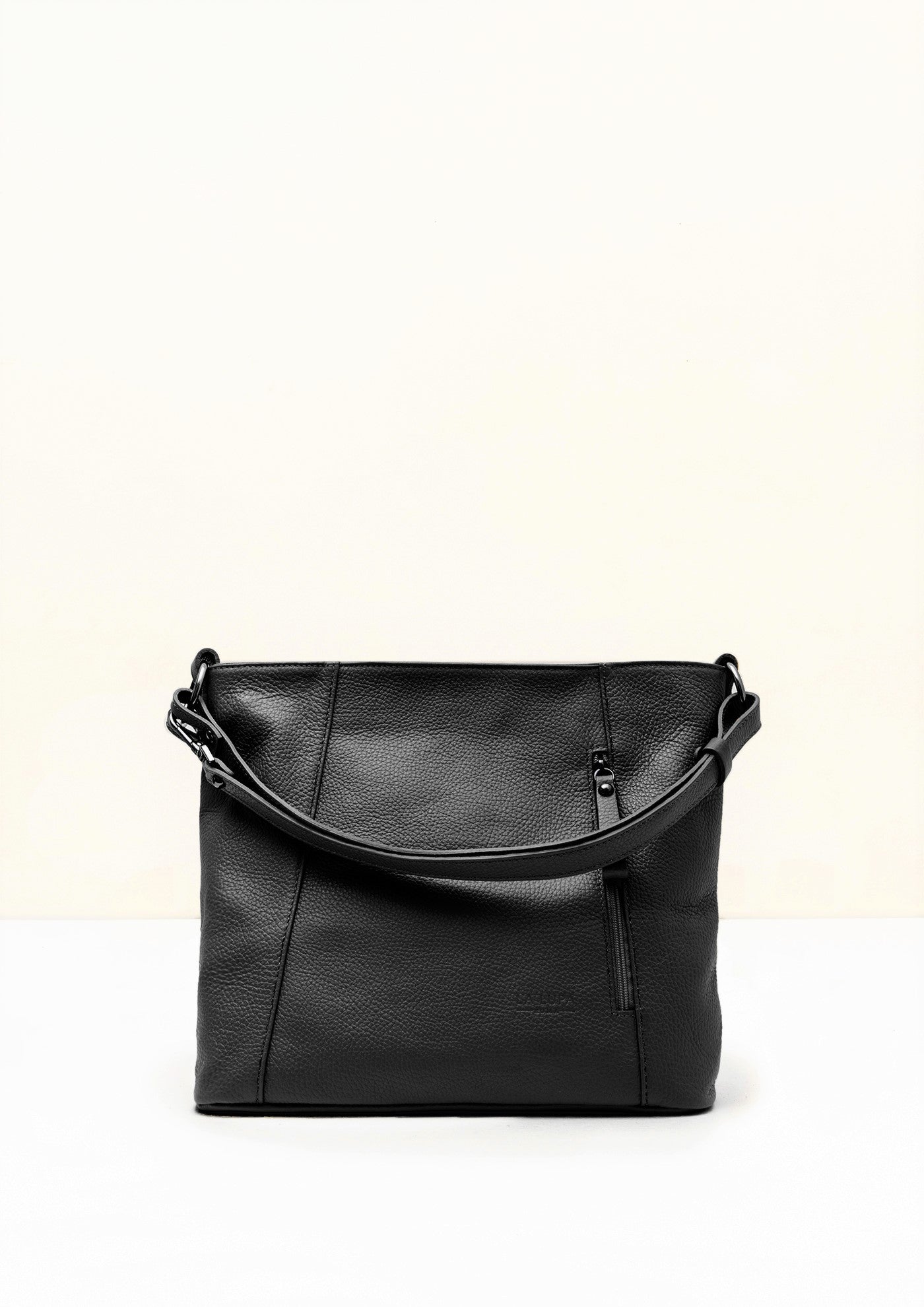 Valentina Crossbody Black Italian Leather Handbag from LA LUPA