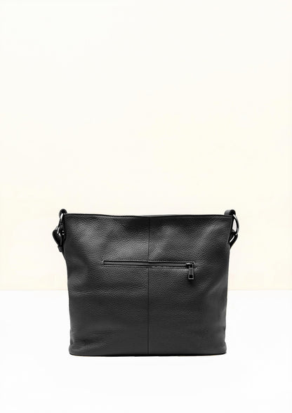 Valentina Crossbody Black Italian Leather Handbag from LA LUPA