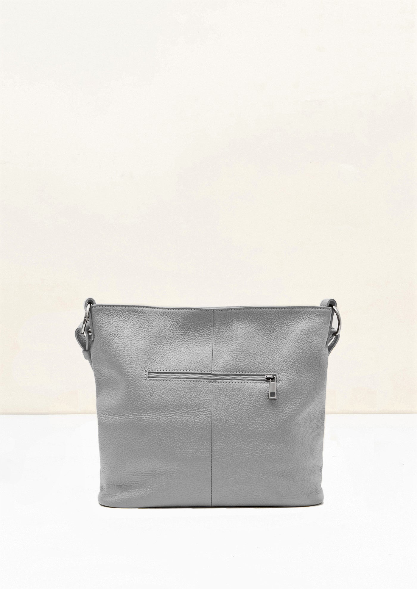 Valentina Crossbody Grey Italian Leather Handbag from LA LUPA