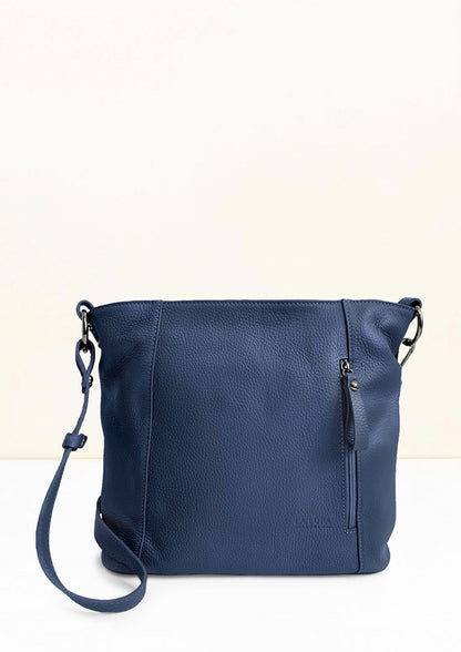 Valentina Crossbody Navy Italian Leather Handbag from LA LUPA